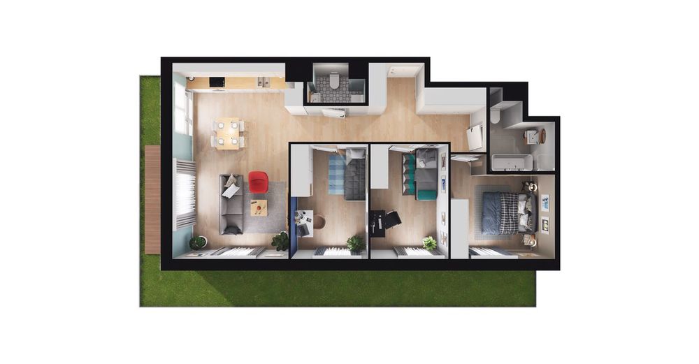 4-pokojowe mieszkanie 75m2 + ogródek Bez Prowizji