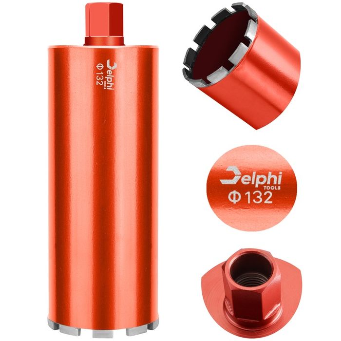 Wiertło Koronowe Diamentowe Do Betonu 132 X 450mm Wiertnica Otwornica