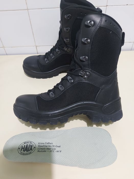 Botas pretas HAIX para GNR, PSP, Vigilantes, Bombeiros, Tamanho 40 novos.