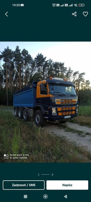 Sprzedam Volvo terberg 8x8, sprawny, hydro klapy, kiper 23m 3, blokady