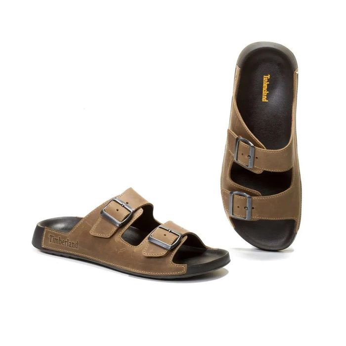 Чоловічі шкіряні літні шльопанці Classic Brown
