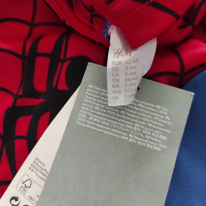62/68 NOWY strój przebranie Spiderman kostium na Halloween karnawał