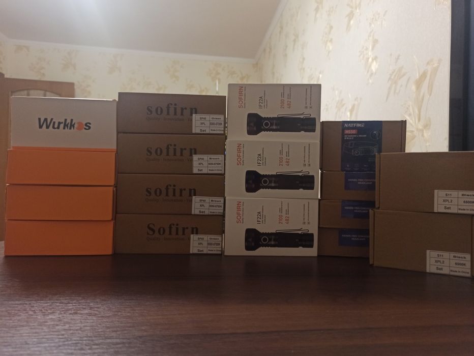 Ліхтарі Sofirn SP40,41,42,H20,21,22,25LR,IF22 Wurkkos HD15,16,20,50,26