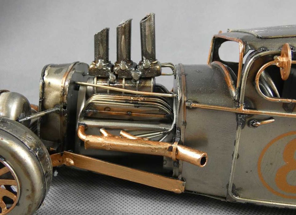 Metalowy model pojazd HOT ROD wyścigowy auto 30,5 cm