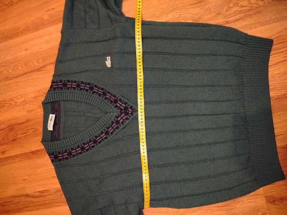 Sweter Lacoste wełna moher akryl L