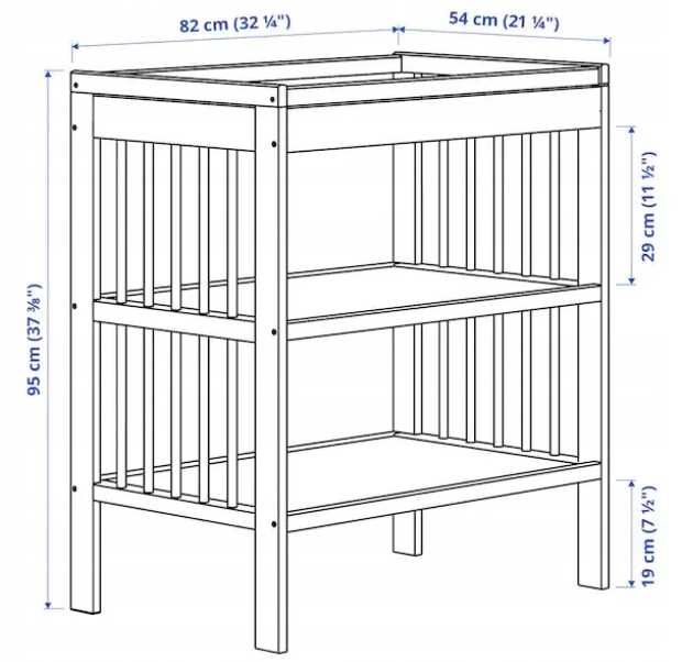 IKEA GULLIVER Stół do przewijania biały przewijak