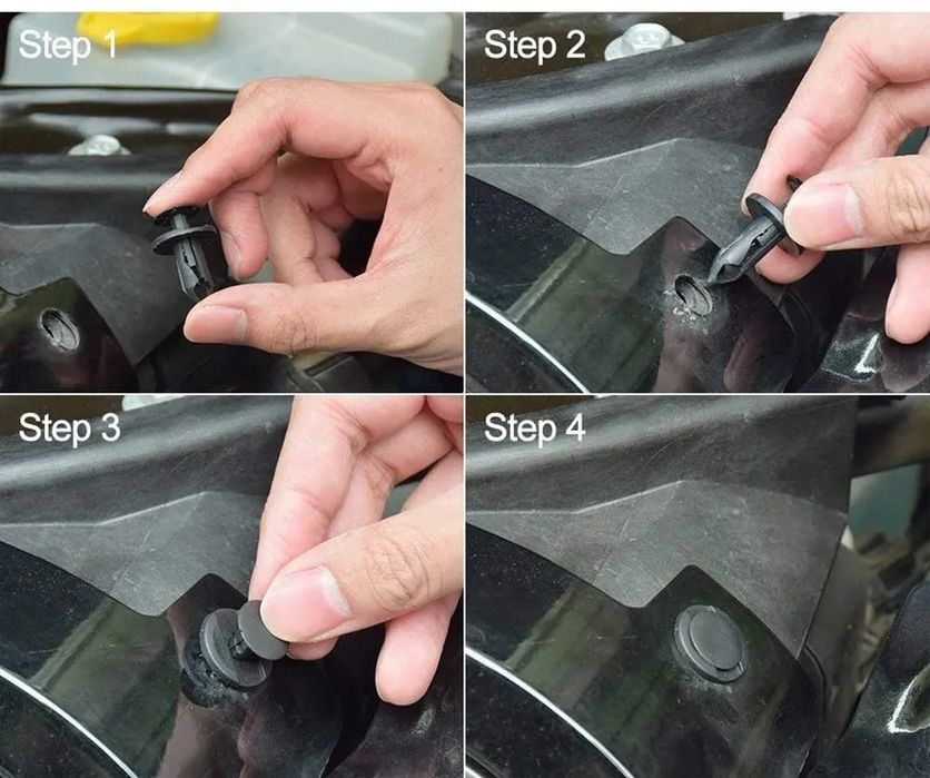 620 peças molas de plástico rebites auto moto