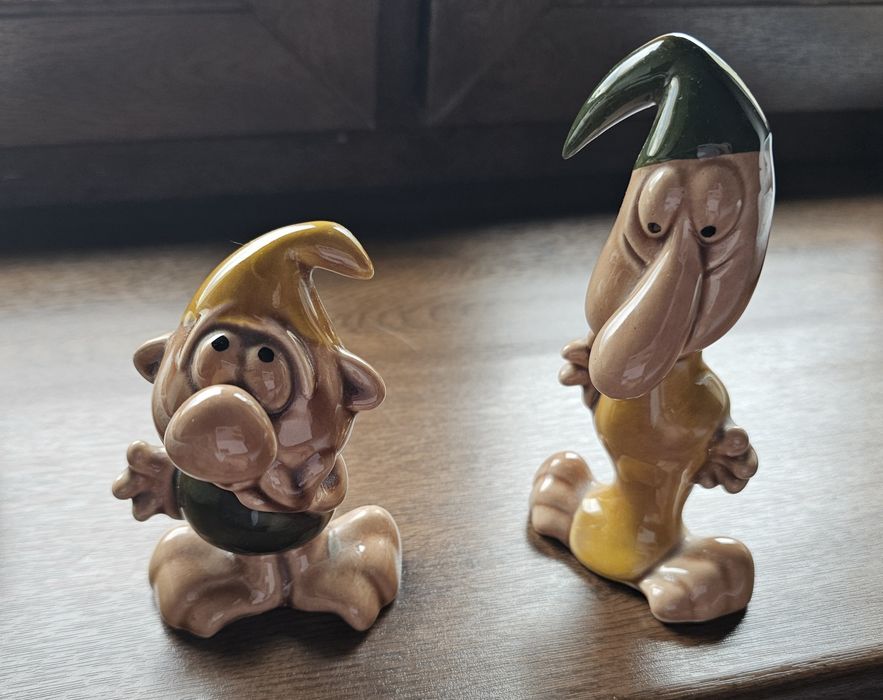 Figurki z ceramiki Żwirek i Muchomorek