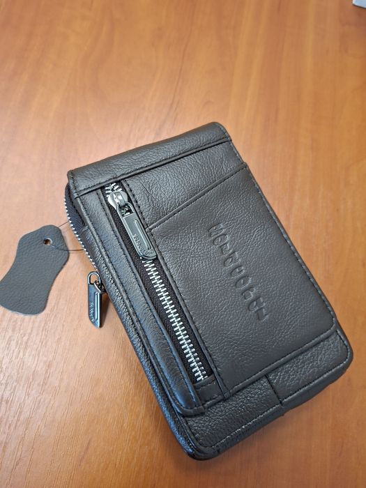 Saszetka nerka listonoszka ze skóry naturalnej