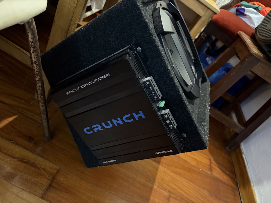 Subwoofer Alpine + Amplificador Crunch – Conjunto