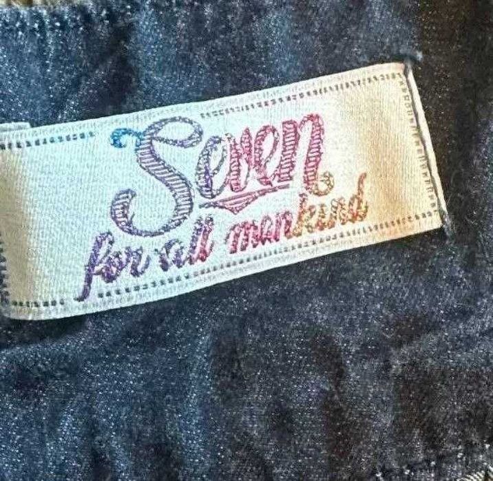 Seven For All Mankind джинсовое платье макси XS открытая спина