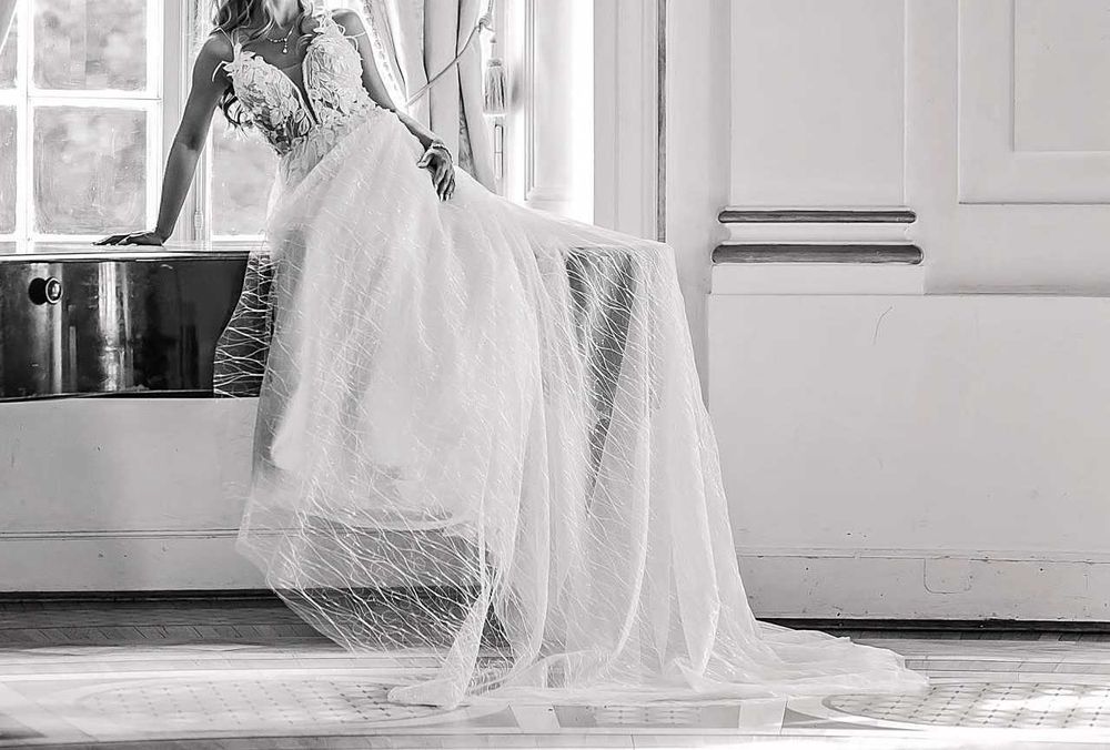 Suknia ślubna XS - wzrost 158cm + 6cm obcas