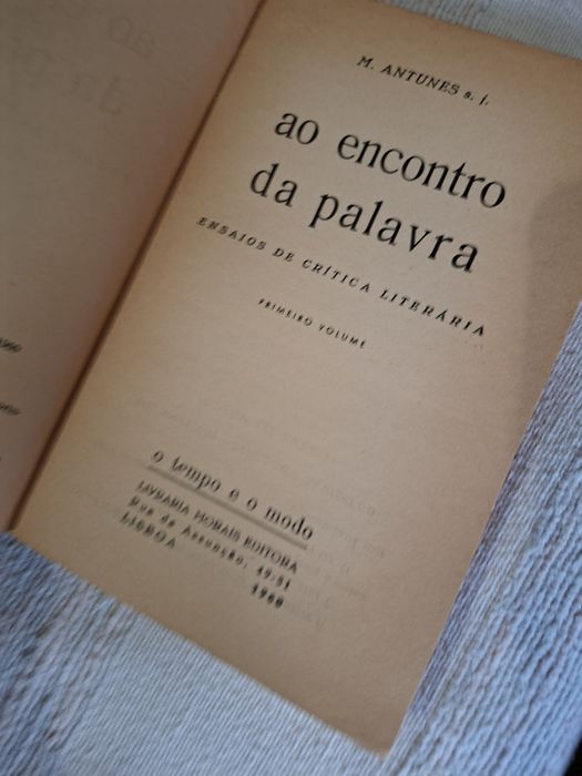 M. Antunes Ao Encontro da Palavra crítica literária