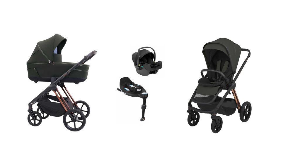 Espiro Miloo 2.0 4w1 wózek+spacerówka + fotelik + baza  obrotowa