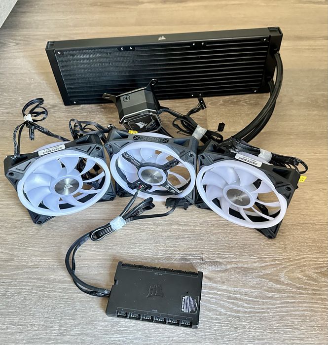 Pack Corsair Gaming: Caixa 4000D Airflow + Fonte RM850 Gold + Water Cooler H150i XT (Com Hub)