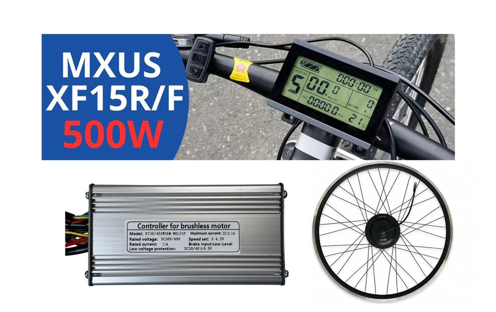 Электронабор 500W 36/48V MXUS Мотор-колесо 20–29" Скорость до 35-45км/час Електроколесо Електрокомплект Електробайк Электровелосипед Электроколесо