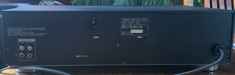 Sony TC-K511 Dolby S 3-Head HX Pro | Rzadki Hi-Fi Cassette Deck