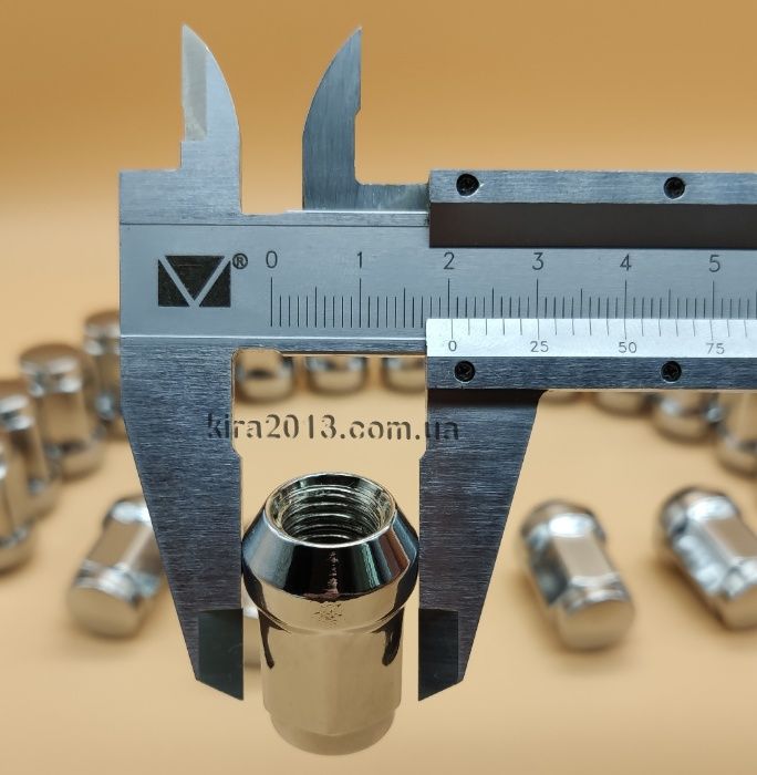 Колесная гайка М12х1,25 М12х1,5 хром конус ключ 17 для узких отверстий