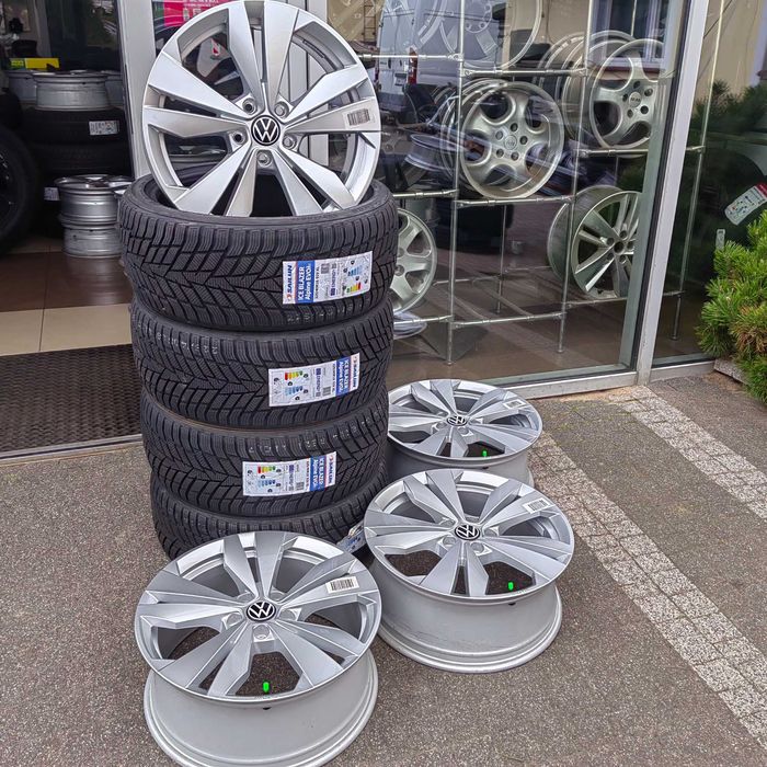 Koła ZIMA Alu Vw Golf VI VII Caddy Touran Skoda 225/40R18 Sailun NOWE 2026 Audi A3 Octavia Superb Passat