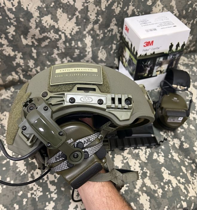 Тактичні навушники військові активні 3M PELTOR ComTac™ XPI + кріплення