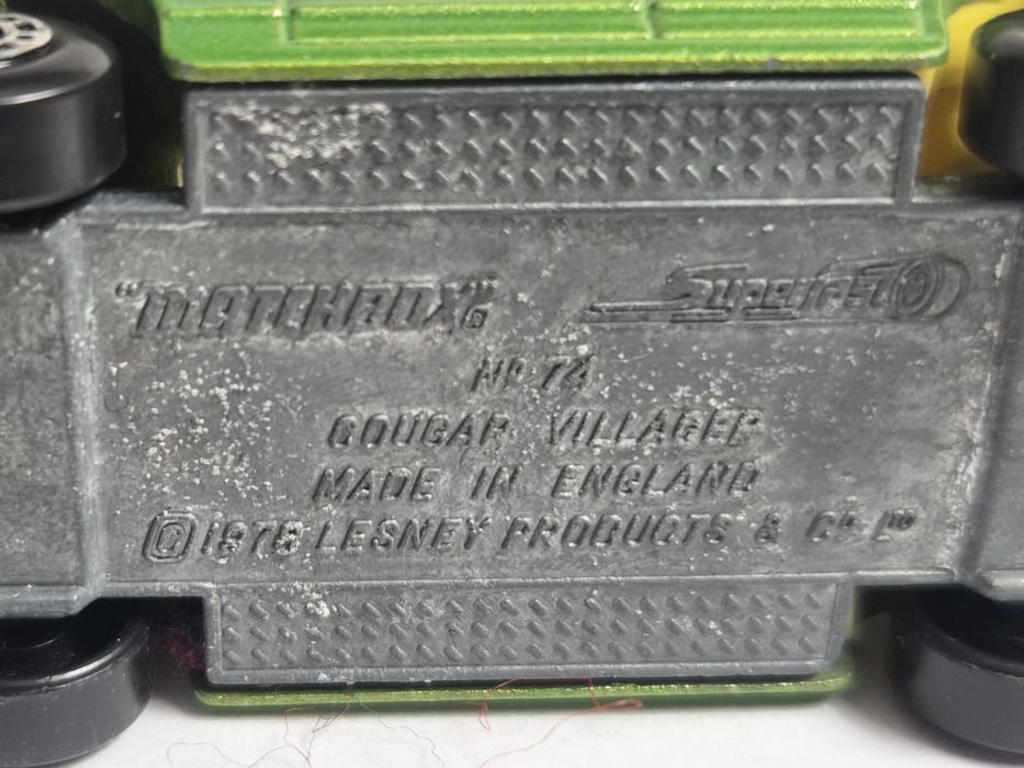 Matchbox Superfast No.74 Mercury Cougar Villager 1978 Lesney England