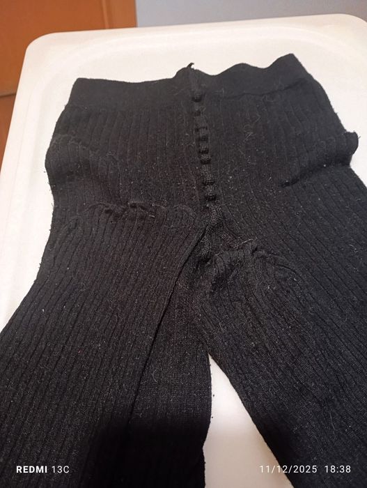 Meias calças caneladas