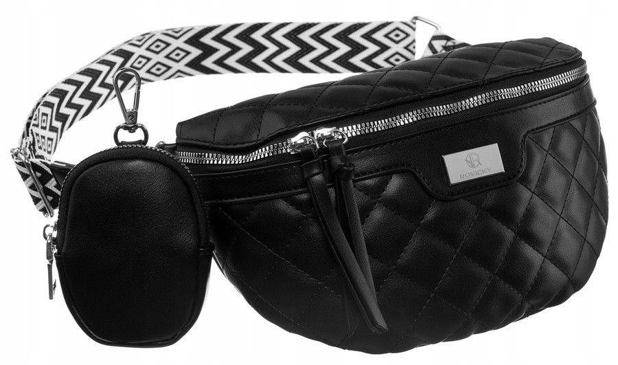 miejska, pikowana nerka damska ze skóry ekologicznej - rovicky