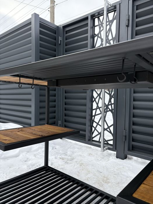 Мангал с стилі лофт на 9 шампурів