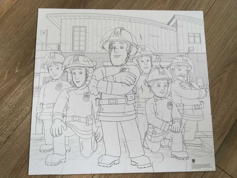 Zestaw puzzle i kolorowanka Strażak Sam