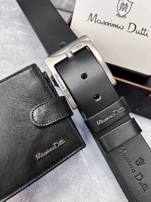 Мужской подарочный набор ремень +портмоне из натуральной кожи