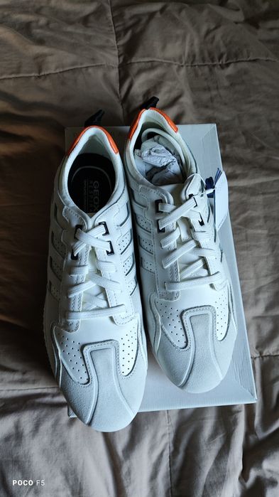 Geox Snake białe skórzane sneakersy rozm 43
