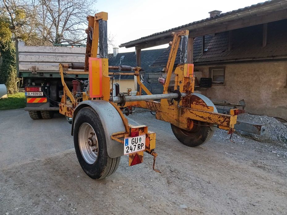 Przyczepa kablowa SANTER T6080T, 6 t z napędem bębna, 80 km/h, rej PL