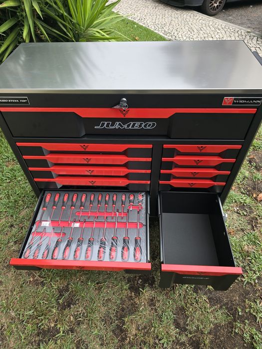 Carrinho de ferramentas XXXL 11 gavetas completas novo