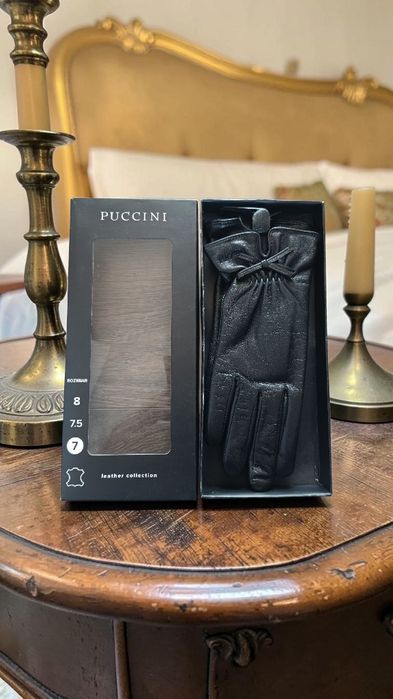 nowe oryginalne rękawiczki skórzane Puccini