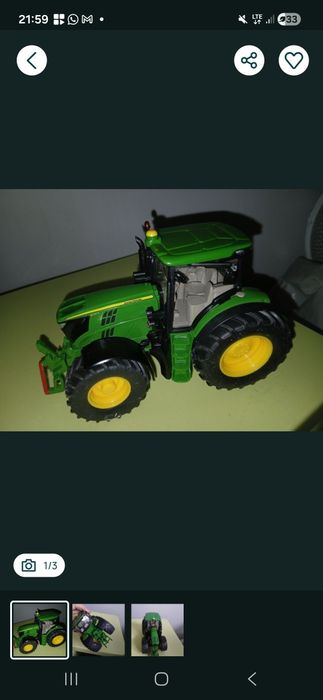Traktor John Deere 6210R zabawka