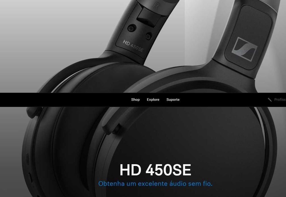 Auscultadores Phones Bluetooth Sennheiser HD 450SE BT Wireless Cancela