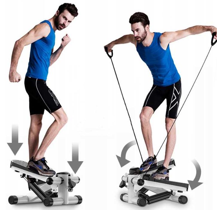 Степпер тренажер с эспандером и монитором міні-степпер до 100 кг