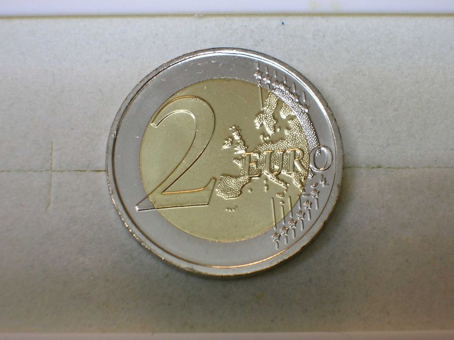 Eslováquia / Moeda 2 euros - 2015 / 30º Aniv. Bandeira U.E.