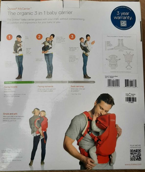 Mochila marsúpio porta bebé até aos 3 anos Stokke MyCarrier
