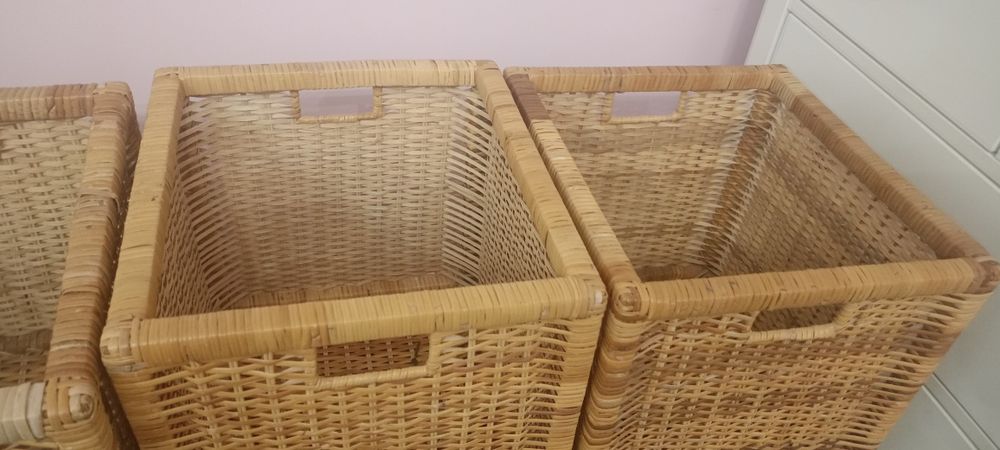 Kosze kosz Ikea branas ikea kallax pojemnik rattanowy do regału pudełk