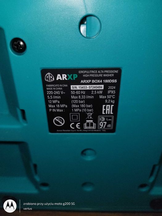 Myjka ciśnieniowa ARXP BOX 4  180DSS DUAL system