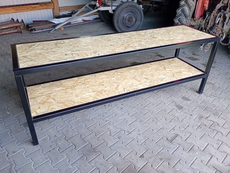 Stół warsztatowy 250x70cm, masywny, ciężki z profila 50x50
