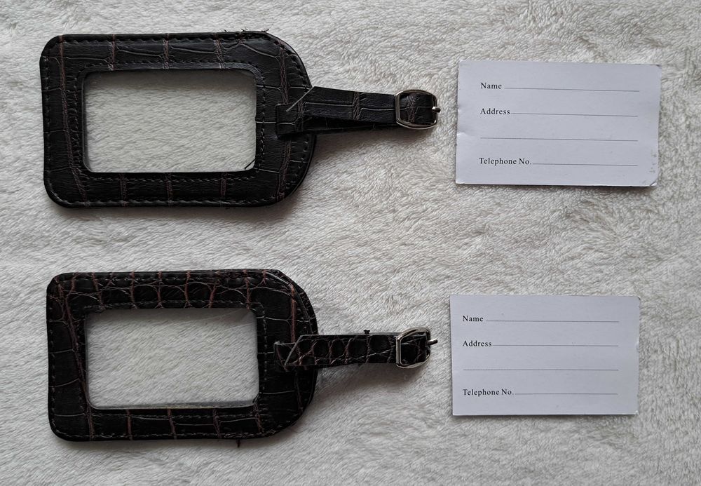 Zawieszka bagażowa, identyfikator, wizytownik do bagażu lub do kluczy