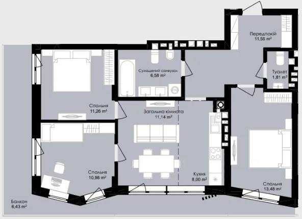 БЕЗ КОМІСІЇ Продаж 3-кім квартири в елітній новобудові на вул. Окружна