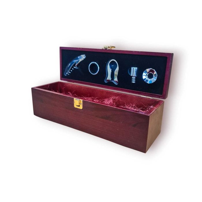 Kit Vinho Samsung – Caixa Madeira com 5 Peças