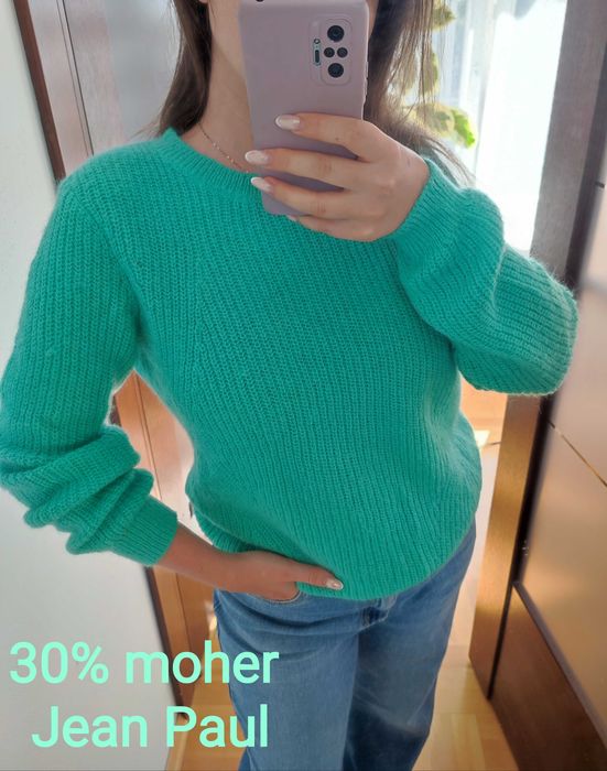 Sweter wełniany moherowy