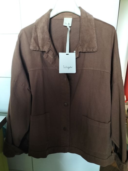 Kurtka Wiya jeansowa sztruks oversize