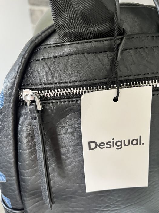 Plecak czarny Desigual jeans nowy komplet metek skóra piękny