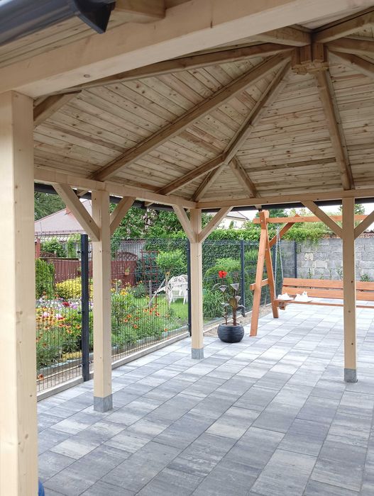 ALTANA z drewna 4x4m Solidna SŁUP 12x12 cm Altany LUBUSKIE Realne Ceny