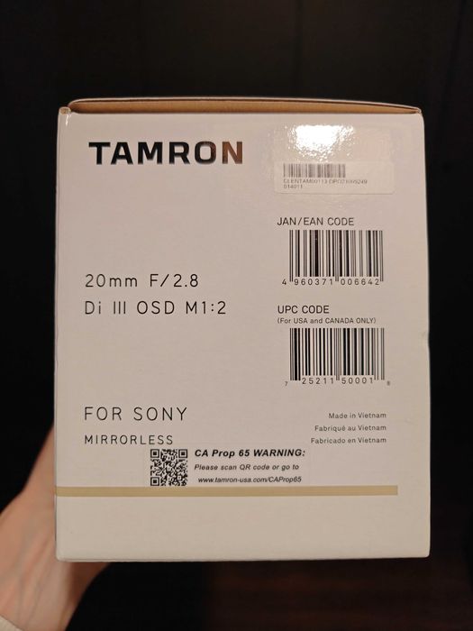 Obiektyw TAMRON 20 mm f/2.8 Di III OSD M1:2